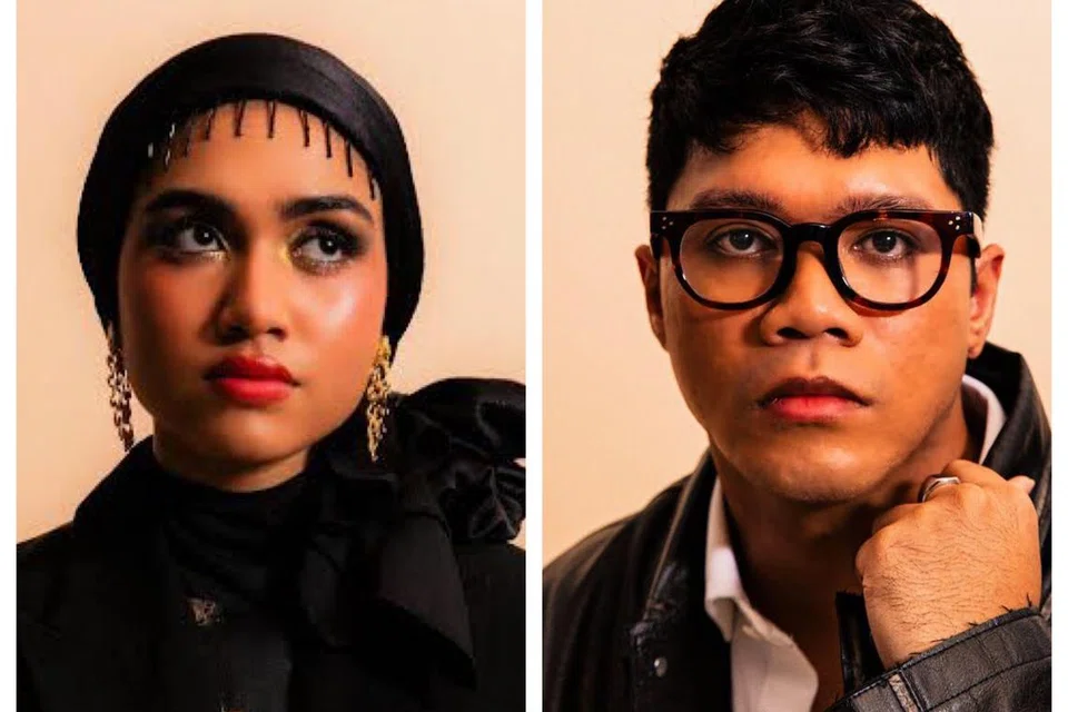 Dalam lagu, ‘Rain In Manhattan’, Shazza (kiri) dan Umar Sirhan, membayangkan suasana hujan di Manhattan, New York, tempat dua kekasih yang terpisah rasai kasih mereka bertaut kembali.