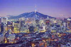 Pemandangan bandar Seoul di Korea Selatan.