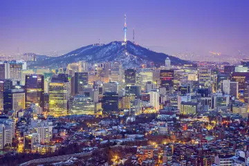 Pemandangan bandar Seoul di Korea Selatan.