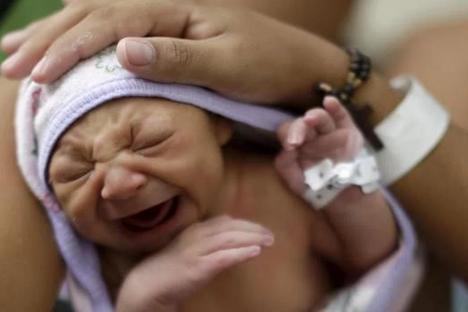 Bayi perempuan ini, Milena, antara yang mengalami microcephaly, yang dikaitkan dengan virus Zika bawaan nyamuk, di sebuah hospital di Recife, Brazil. Microcephaly menyebabkan kepala bayi luar biasa kecil, dan sekarang ia didapati boleh membuat bayi cacat penglihatan dan pendengaran. Gambar REUTERS
