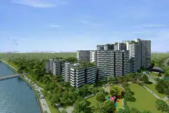 BAKAL DILANCAR: Projek Punggol Point Cove ini menawarkan 1,172 unit flat dan dijangka siap menjelang 2023. - Foto HDB