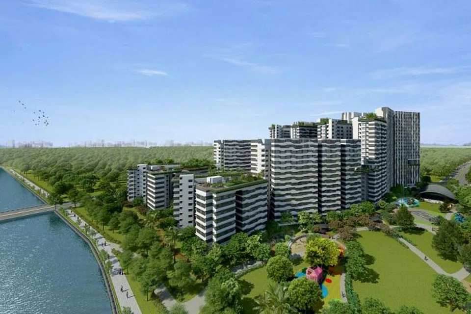BAKAL DILANCAR: Projek Punggol Point Cove ini menawarkan 1,172 unit flat dan dijangka siap menjelang 2023. - Foto HDB
