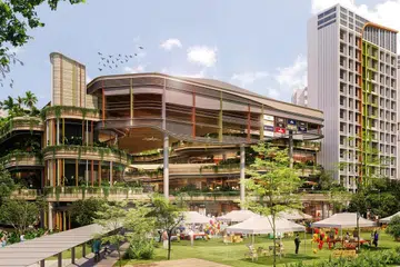 Beginilah gambaran artis pusat kejiranan Parc Point di Tengah, yang akan dibuka pada suku pertama 2026.