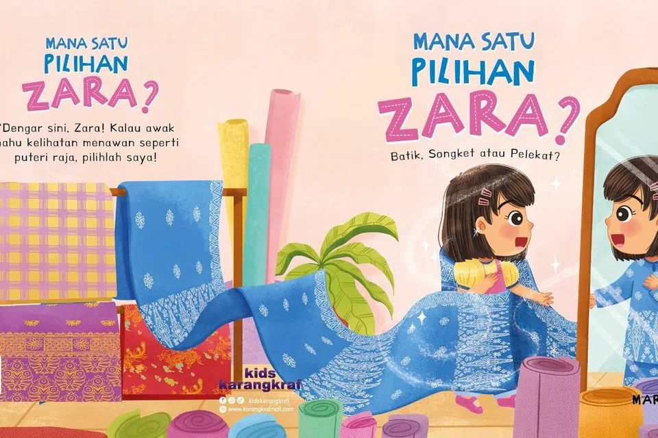  ‘Mana Satu Pilihan Zara? Batik, Songket atau Pelekat?’, ungu pen, maria mahat siri zara