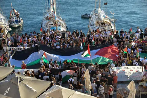 palestin, global sumud flotilla, gaza, sepanyol 