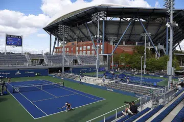 SEPI: Stadium Arthur Ashe di New York sunyi sepi dan hampir kosong - Foto EPA-EFE