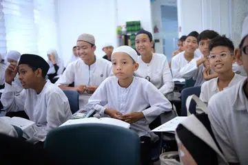 Kelas Darjah 6 di Madrasah Mingguan Nur Insan di cawangan Yishun, menyemai ilmu dan akhlak mulia dalam suasana pembelajaran yang interaktif. 