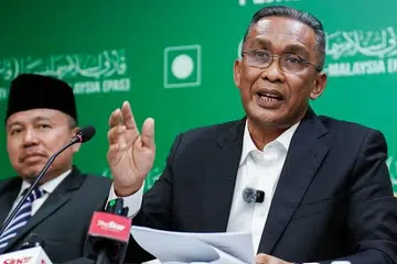 Timbalan Setiausaha Agung Perikatan Nasional (PN) merangkap Setiausaha Agung Parti Islam SeMalaysia (PAS), Datuk Seri Takiyuddin Hasan, pada sidang media di Kuala Lumpur, pada 26 Januari.