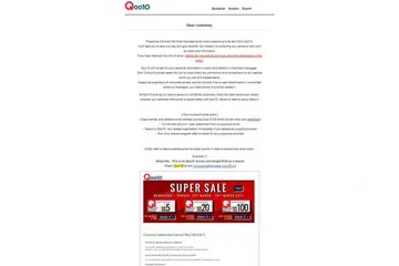E-MEL TIPU: Qoo10 berkata pasukan keselamatan ITnya telah memaklumkan kepada agensi relevan untuk menutup laman web phishing yang bertujuan memancing data pengguna itu.