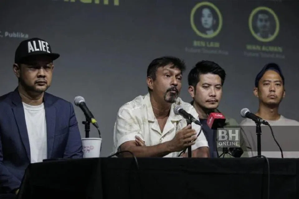 AMBIL TINDAKAN: Pengerusi Alife, Para Rajagopal (dua kiri); Presiden Alife, Rizal Kamal (kiri) bersama Wan Alman (dua kanan) dan Ben pada sidang media kontroversi pembatalan Festival Good Vibes Festival 2023, Jumaat lalu.