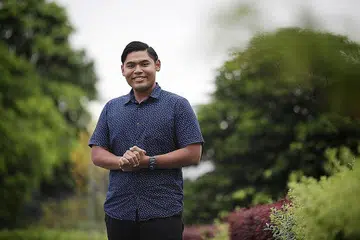 KENAL DJ SEJAK KECIL: Saffwan dah kenal Kak Mariam, abang A.B.Shaik sejak kecil dan dah lama kagum dengan kebolehan mereka berinteraksi dengan orang ramai.