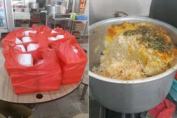 Sebuah gerai penjaja di Pasar Tiong Bahru telah menerima tempahan palsu sebanyak 150 bungkus nasi beriani ayam dan kambing.