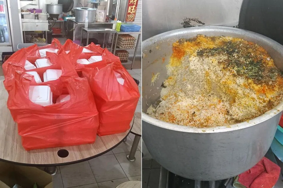 Sebuah gerai penjaja di Pasar Tiong Bahru telah menerima tempahan palsu sebanyak 150 bungkus nasi beriani ayam dan kambing.