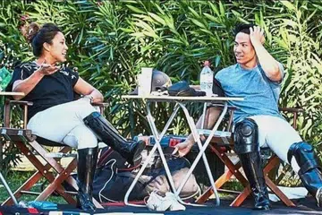 KERABAT DIRAJA: Putera Abdul Mateen dan kakaknya, Puteri Azemah, adalah sebahagian daripada skaud polo Brunei yang beraksi di Sukan SEA ini. - Foto THE STAR / ASIA