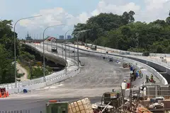 TAMPUNG PERTUMBUHAN: Ekspreswe Lornie yang baru, apabila siap sepenuhnya menjelang suku pertama tahun depan, akan berupaya menampung pertumbuhan trafik di masa depan. - Foto ZAOBAO