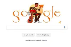 PENGHARGAAN BUAT SEORANG SENIMAN: Google memaparkan 'doodle' atau coretan wajah seniman P. Ramlee sempena kelahirannya hari ini 88 tahun lalu. Sepanjang perjalanan seninya, P. Ramlee merupakan seorang pelakon, pengarah, penulis dan komposer prolifik yang telah menyumbang lebih dari 60 karya filem dan menggubah sekitar 250 lagu. - Foto BERITA HARIAN