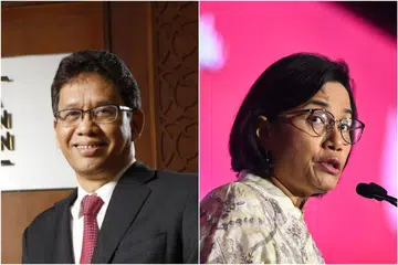 Pakar ekonomi Purbaya Yudhi Sadewa (kiri) bakal menggantikan Dr Sri Mulyani Indrawati (kanan) sebagai Menteri Kewangan baru Indonesia.