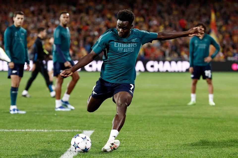 TIDAK AKAN DISERTAKAN: Bukayo Saka tidak akan disertakan bersama skuad England ketika pasukan itu menentang Australia dan Italy kelak.