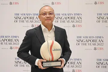 TERIMA PENGIKTIRAFAN: Encik Anson Ng merupakan salah satu daripada lapan finalis Anugerah Tokoh Singapura Tahun 2022 The Straits Times (ST). - Foto ST