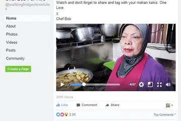 VIDEO HANGAT DIKONGSI DI FACEBOOK: Melalui siri video 'Cef Bob Makan Apa tuuuu??!!' yang dikongsi di Facebook, Cef Bob mahu membantu menguar-uarkan peniaga makanan kecil-kecilan seperti penjual epok-epok 'ganja' ini di Bedok Corner ini. - Foto FACEBOOK CEF BOB FOR HIRE