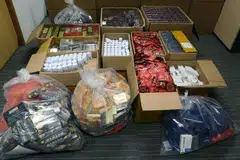 HSA merampas 62,000 unit dadah seks haram bernilai lebih $90,000 dari sebuah rumah di Sims Drive pada 20 Januari 2021. - 