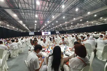 KONVENSYEN PAP: Sekitar 2,500 aktivis berkumpul di Singapore Expo bagi majlis Konvensyen dan Anugerah PAP yang juga diadakan sempena ulang tahun ke-65 PAP (PAP65) pada 10 November.