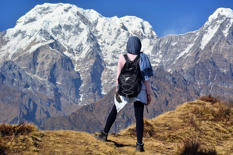 PEMANDANGAN ANNAPURNA: Cantik benar suasana pergunungan dingin Gunung Annapurna pada musim sejuk.