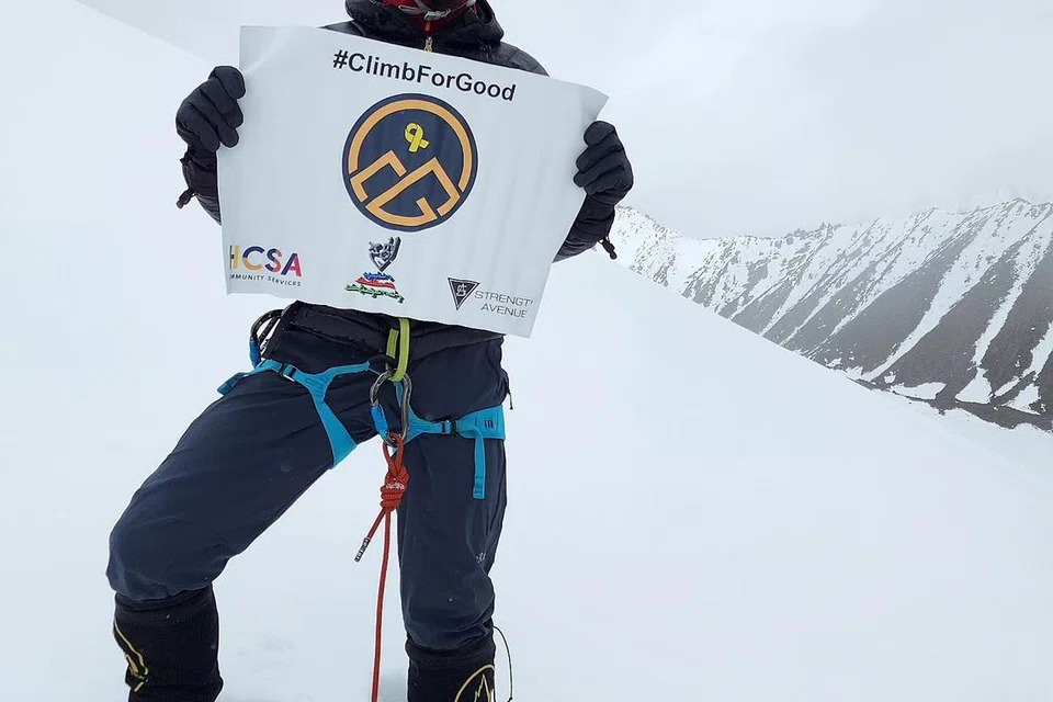 Mendaki gunung Himalaya di Ladakh di Kashmir pada 2023.