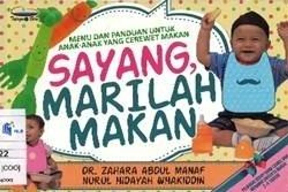 Sayang, Marilah Makan
Nombor Panggilan: 641.56222 ZAH-[COO]

Buku ini ditulis khas untuk ibu bapa yang mempunyai anak yang terlalu cerewet makan. Selain menyediakan 66 resipi menarik dan berkhasiat, buku ini menyelitkan teknik berkomunikasi yang boleh digunakan dengan anak ketika makan.