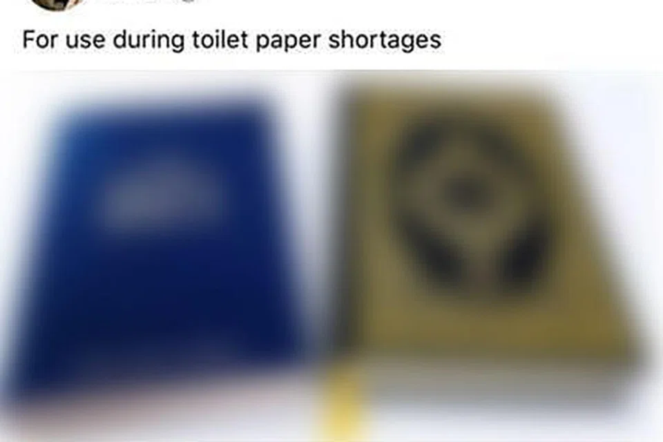 Kiriman Facebook itu menyarankan kitab Injil dan Al-Quran digunakan sebagai alternatif sekiranya terdapat kekurangan kertas tandas. 