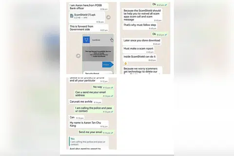 PENIPUAN BARU: Polis menasihati agar orang ramai tidak memuat turun aplikasi yang mencurigakan. - Foto PASUKAN POLIS SINGAPURA