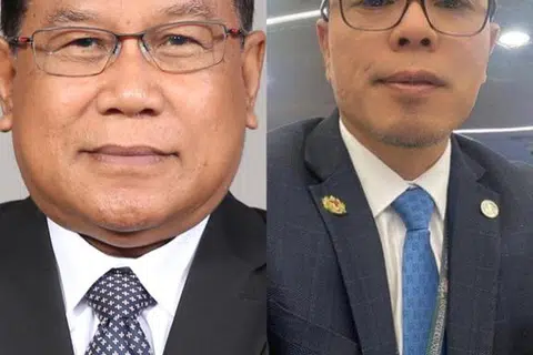 NYATA SOKONGAN: Dua Ahli Parlimen daripada Parti Pribumi Bersatu Malaysia (Bersatu), Encik Zahari Kechik (kiri) dan Encik Mohd Azizi Abu Naim (kanan), menyatakan sokongan terhadap kepimpinan Perdana Menteri, Datuk Seri Anwar Ibrahim.