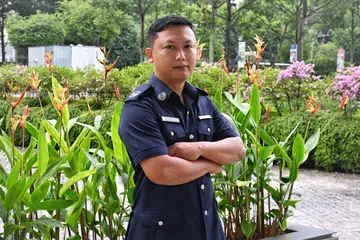 Inspektor Pusat Pemeriksaan (CI) 1, Muhammad Rafeuddin Buang, adalah antara 253 pegawai Home Team yang menerima Pingat Kecekapan.