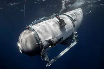 BERTEMU MAUT: Kapal selam Titan yang dikendalikan oleh OceanGate Expeditions adalah untuk meneroka serpihan bangkai kapal  Titanic yang karam di dalam dasar lautan di wilayah Newfoundland, timur Canada. 