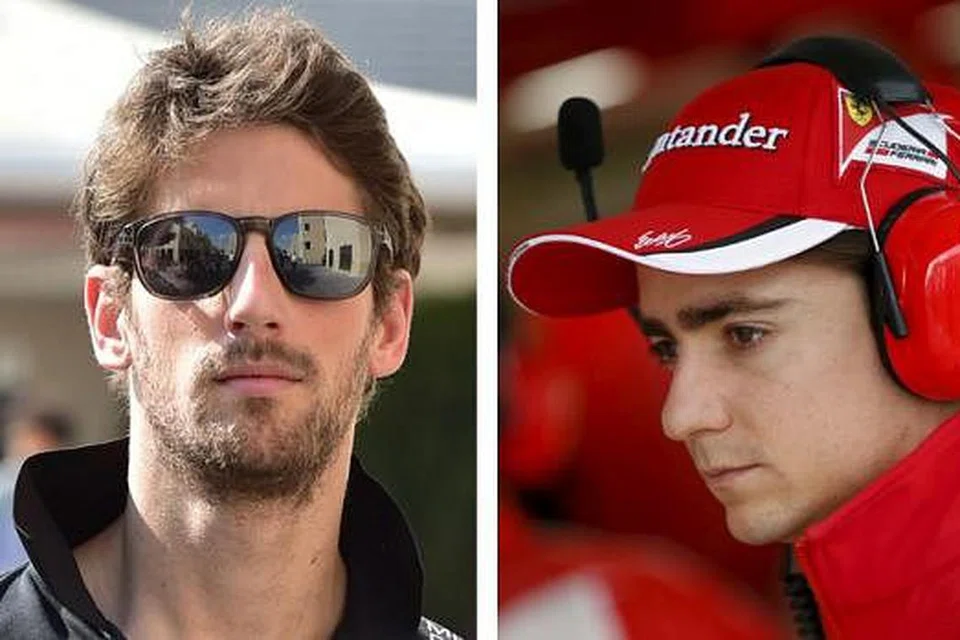 SIAP BANTU PASUKAN: Dua pemandu yang akan menerajui cabaran Haas Formula Satu musim baru ini adalah Romain Grosjean (kiri) dan Esteban Gutierrez. - Foto-foto AFP, REUTERS