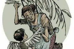 Kasih seorang ibu yang sanggup berkorban apa sahaja demi anaknya.