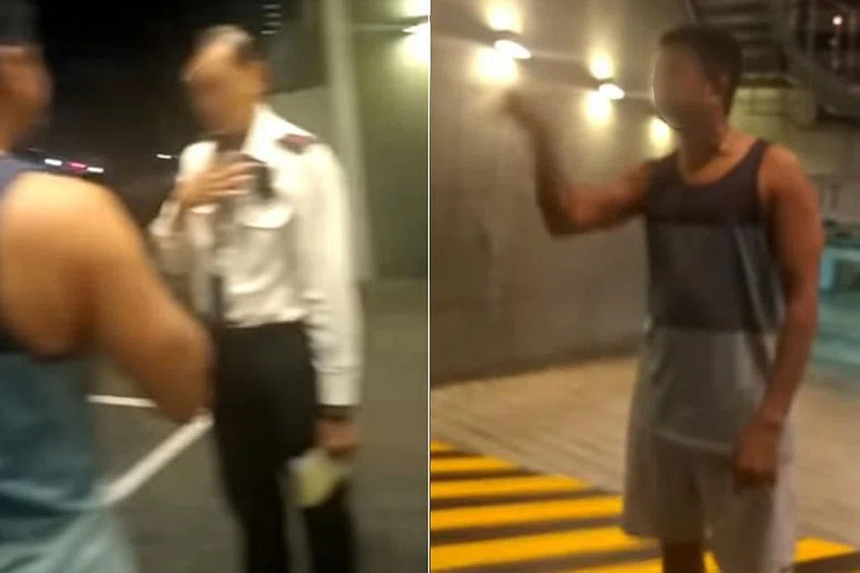 VIDEO TULAR: Encik Erramalli, yang dirakam memaki seorang pegawai keselamatan dalam satu kejadian di kondominium Eight Riversuites di Whampoa pada Oktober lalu, telah diberi amaran tegas oleh polis. - Foto tangkap layar dari YOUTUBE