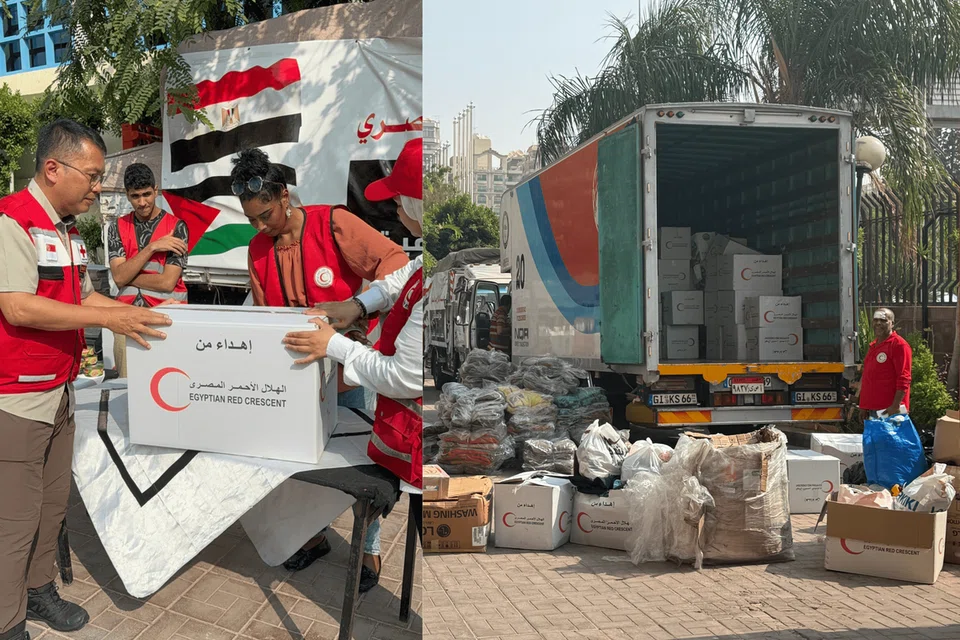 Bantuan kemanusiaan bagi membantu mangsa di Gaza.