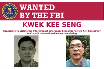 DIBURU: Notis yang dikeluarkan Jabatan Negara Amerika untuk mendapatkan maklumat mengenai ahli niaga Singapura, Kwek Kee Seng. - Foto FBI