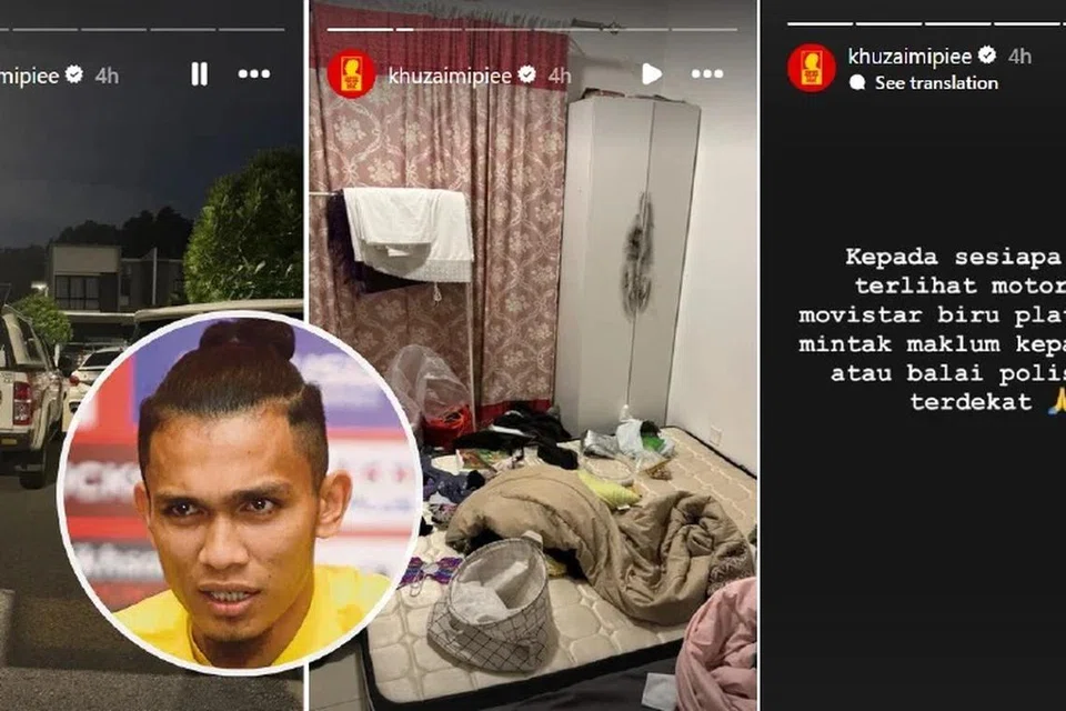Pemain pertahanan Selangor FC, Ahmad Khuzaimi Piee (gambar kecil), berkongsi kejadian kediamannya dipecah masuk penjenayah pada 22 Mei lalu yang melarikan pelbagai dokumen penting dan sebuah motosikal.