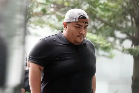 LELAKI DIPENJARA: Nabil Erfan Kamil, 29 tahun, menggunakan pencencang yang diambil dari dapurnya dan menetak mangsa pada pergelangan tangan, tangan, dan lututnya.