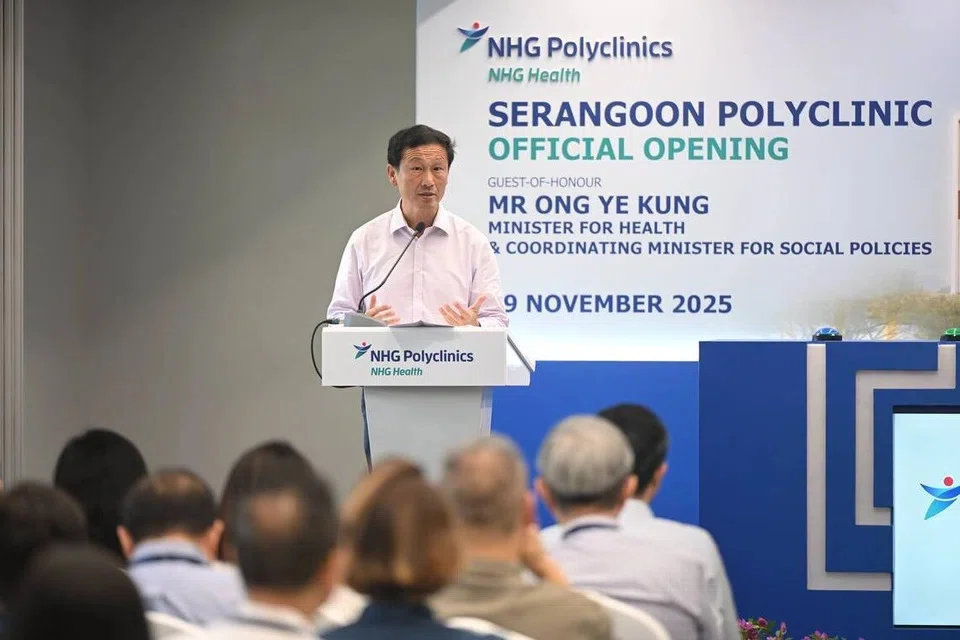 Poliklinik terbesar Singapura, Serangoon, Ong Ye Kung
