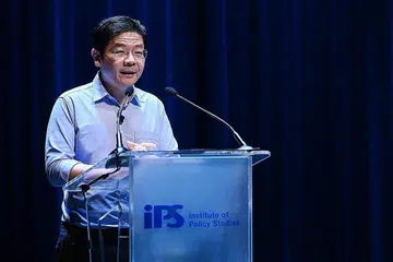 HARUS BERI HARAPAN: Encik Wong berucap di persidangan mengenai identiti anjuran Institut Pengajian Dasar (IPS) dan Sekolah Pengajian Antarabangsa S. Rajaratnam (RSIS) semalam. Beliau berkata sebagai sebuah masyarakat, rakyat Singapura perlu terus memberi harapan dan peluang saksama agar seluruh rakyat negara ini dapat menikmati kehidupan baik. - Foto IPS