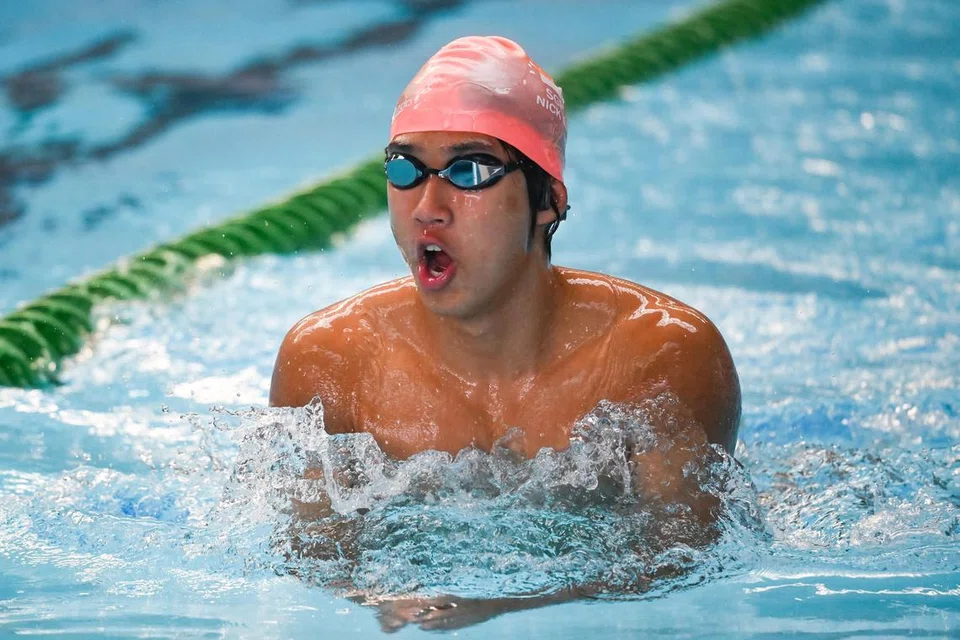 Perenang negara Nicholas Mahabir semasa berlatih di Pusat Aquatik Morodok Techo di Phnom Penh, Kemboja, pada 4 Mei 2023. 