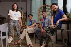 Beberapa ahli di belakang usaha KampungSpirit (dari kiri) Cik Rachael Koh, Penulis UX; Encik Jacob Kwan, jurutera perisian; Encik Jan Donyada,  Pengurus Kanan Produk; dan Cik Samantha Soh, Pereka Produk Utama.