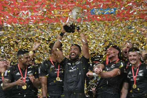 New Zealand menjuarai Ragbi Tujuh Sepasukan Singapura, yang kini dikenali sebagai SVNS Singapura, pada 2023 di Stadium Negara.
