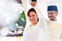 BERJALAN LANCAR: Majlis persandingan Hazama dan Genervie Kam berjalan lancar walaupun hanya seminggu membuat persiapan. - Foto MSTAR ONLINE