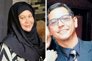 (Gambar kiri) ERMA FATIMA: Bercerai talak satu dengan Badaruddin Azmi, atau Bade, selepas 26 tahun mendirikan rumah tangga. (Gambar kanan) BADARUDDIN AZMI: Beliau mengahwini isteri kedua pada 2014 dan mempunyai lima anak angkat bersama Erma. 