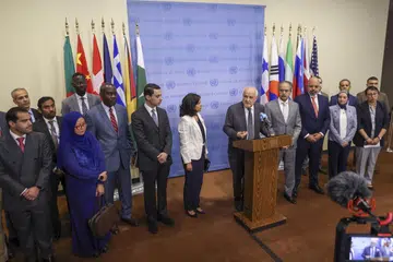  Riyad Mansour, Israel, Gaza, PBB