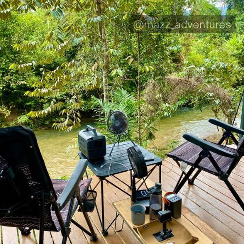 Cik Mazlina Abu Bakar berkemah di Rening Valley Campsite, Selangor pada Februari 2024.